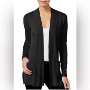 Exclusively Misook Black Open Front Cardigan
Size: Medium